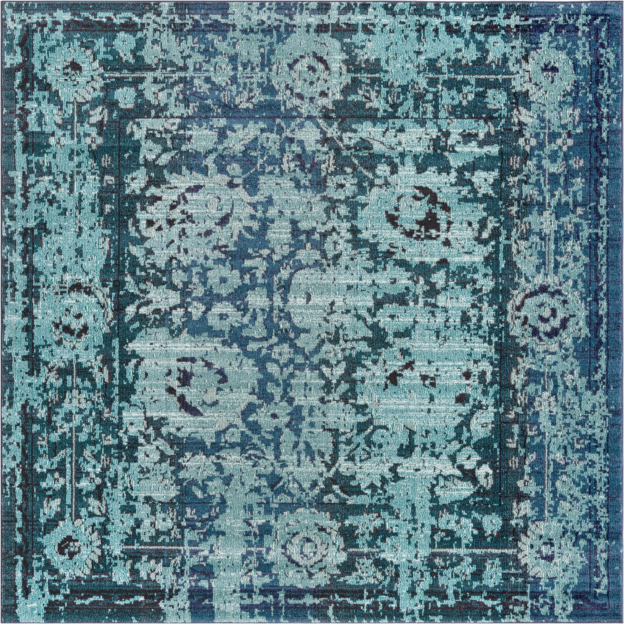  8' x 8'  Washable Fleur Square Rug
