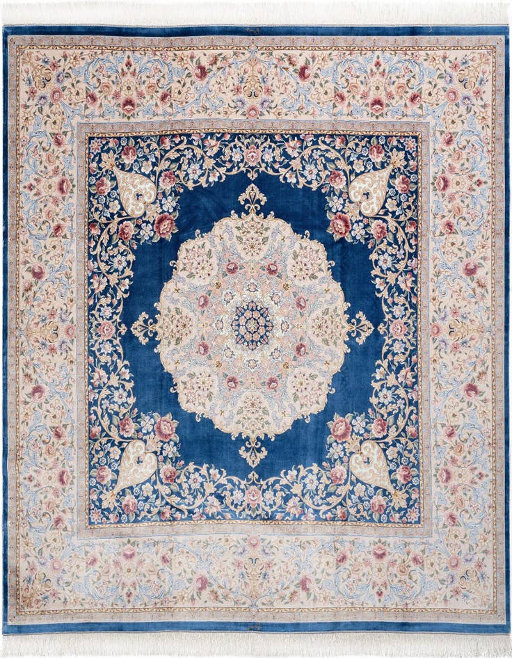 Detail image of  8' 2 x 8' 2 Ghom Design Square Rug