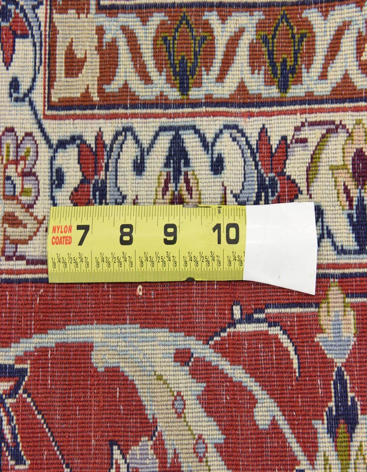 Detail image of  6' 8 x 6' 9  Hand Knotted Isfahan Persian Square Rug