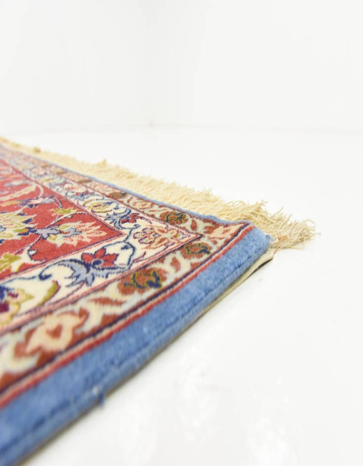 Detail image of  6' 8 x 6' 9  Hand Knotted Isfahan Persian Square Rug