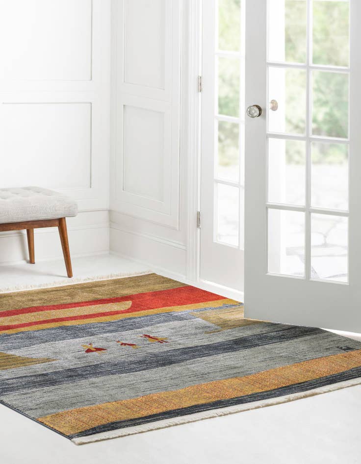 Detail image of  10' x 10' Kashkuli Gabbeh Square Rug