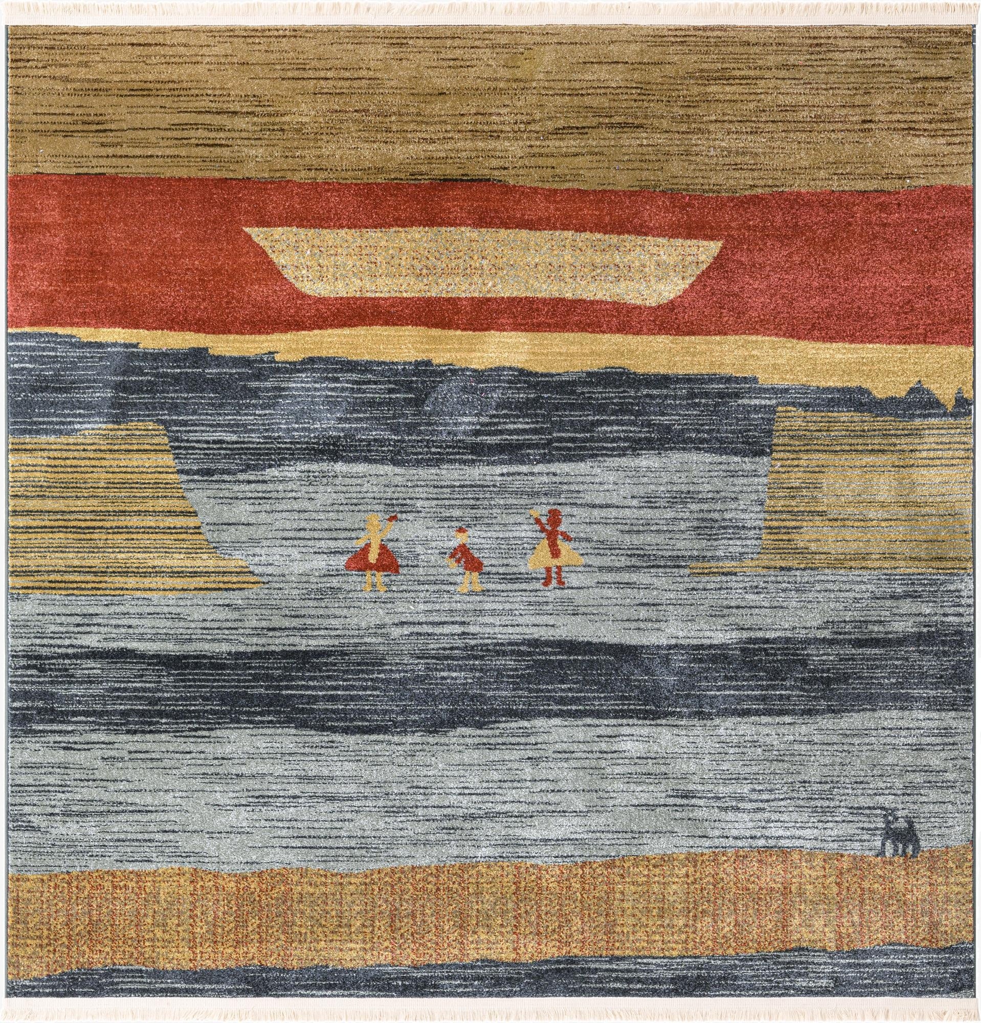  6' x 6' Kashkuli Gabbeh Square Rug