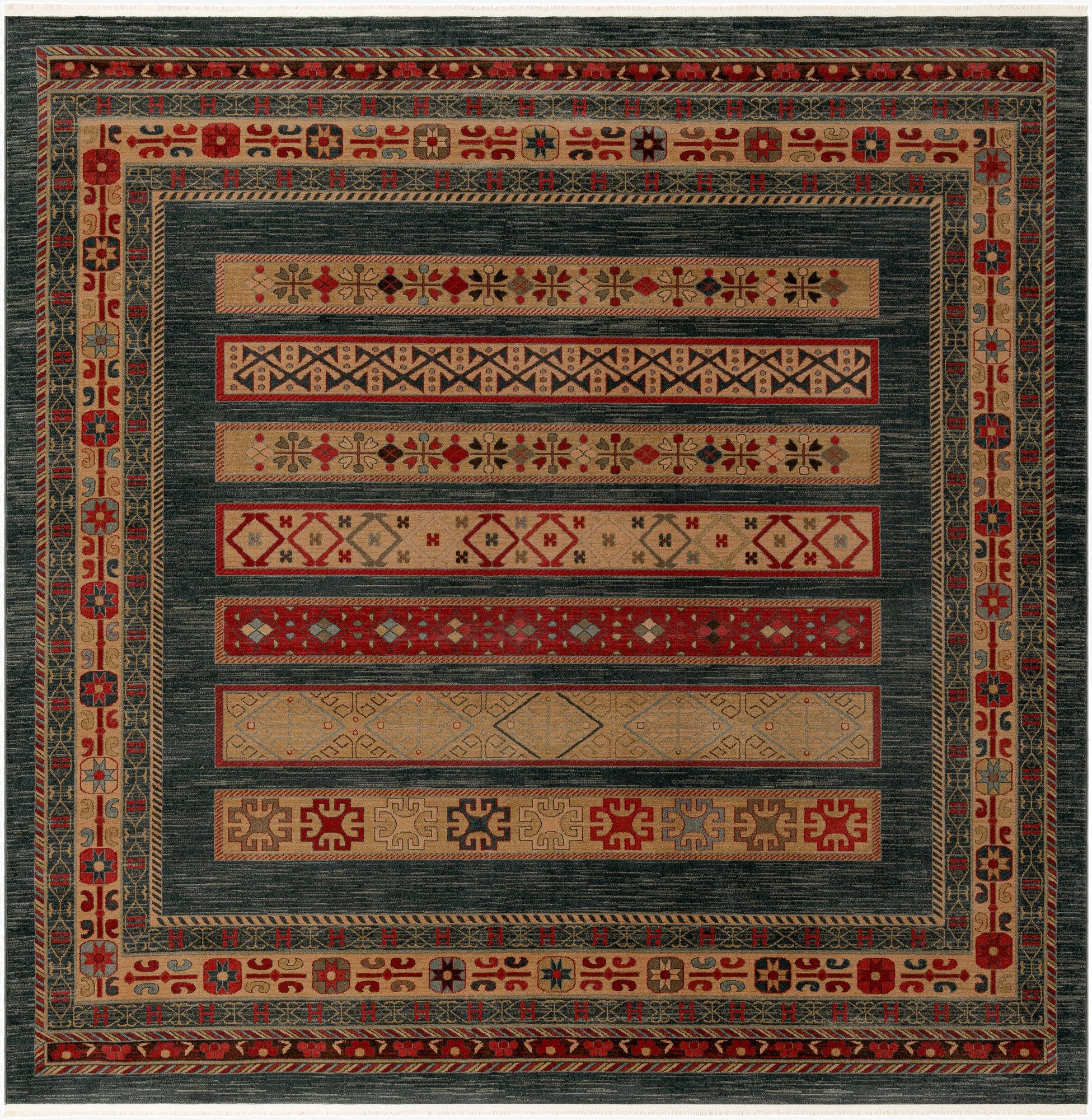  12' x 12' Kashkuli Gabbeh Square Rug