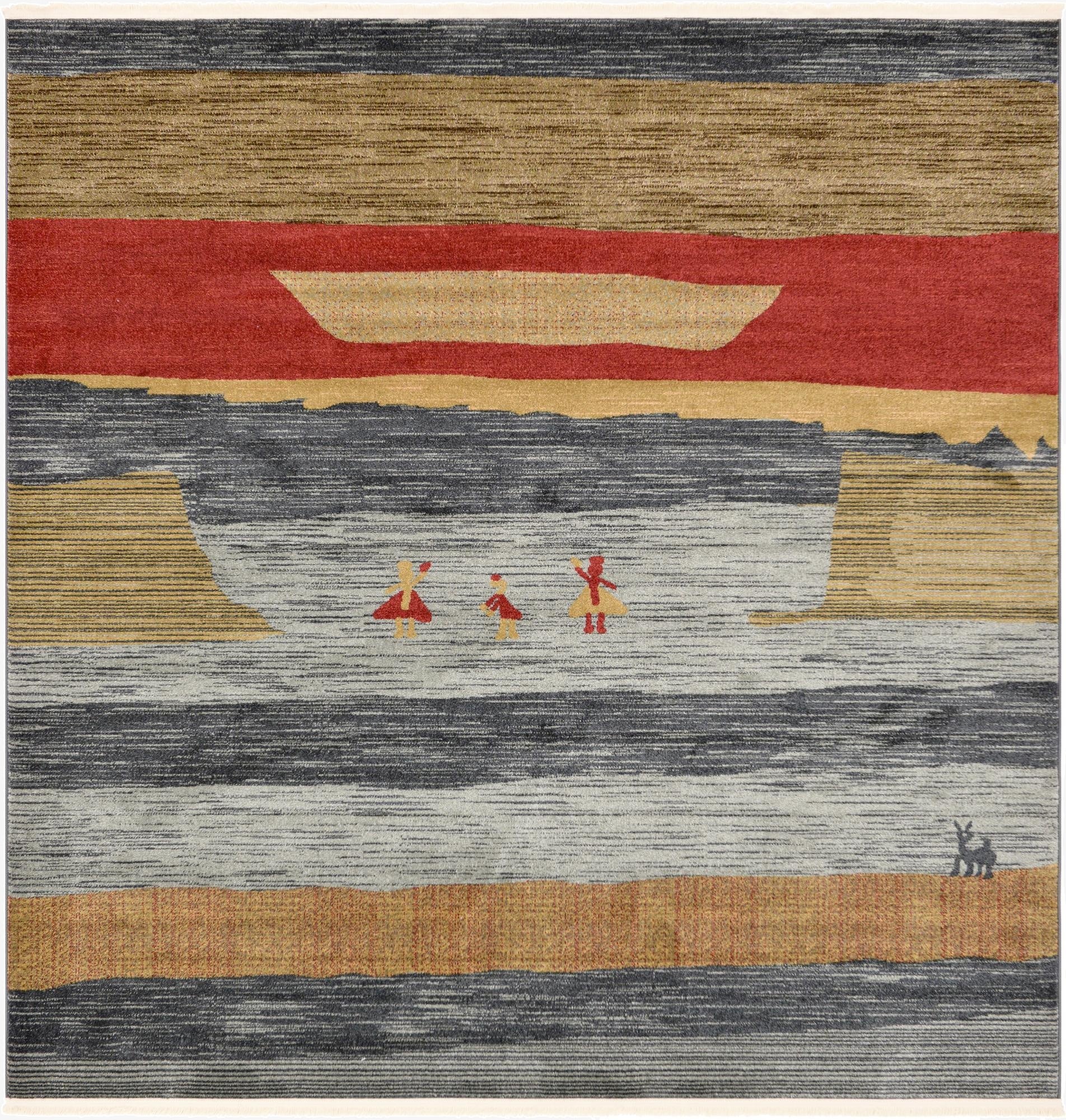  8' x 8' Kashkuli Gabbeh Square Rug