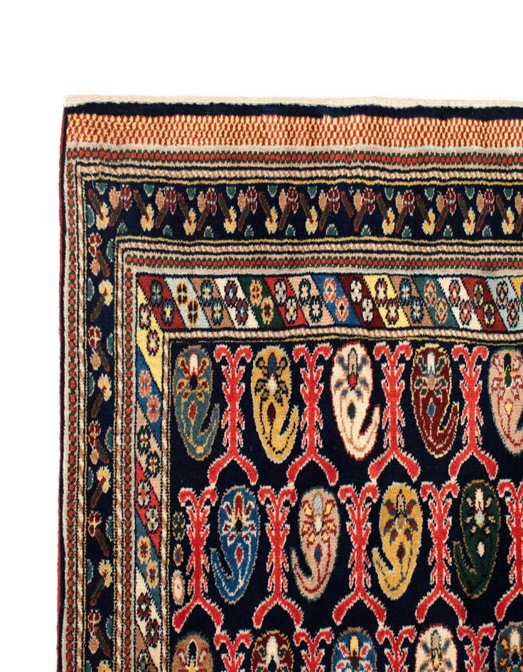 Detail image of  3' 5 x 3' 5  Hand Knotted Kashkuli Persian Square Rug