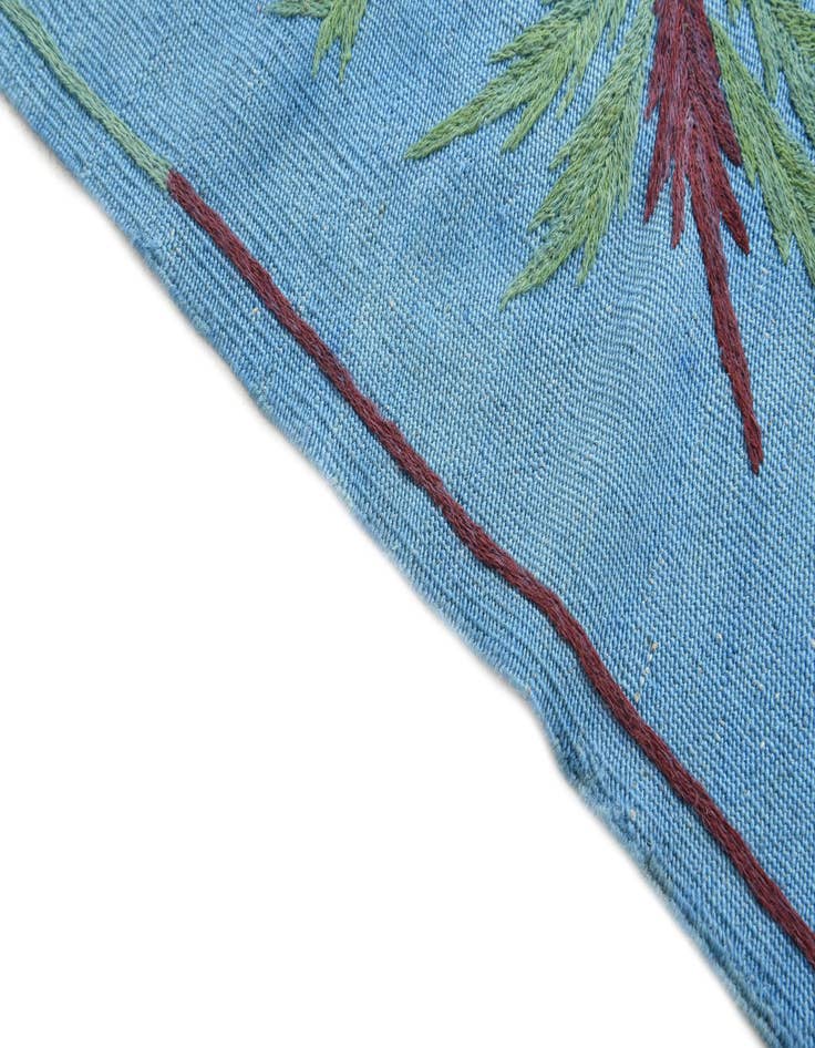 Detail image of  4' 11 x 5' 10  Hand Woven Kilim Suzani Wool Square Rug