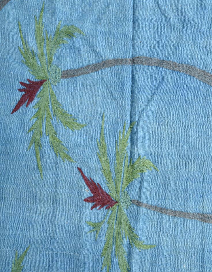 Detail image of  4' 11 x 5' 10  Hand Woven Kilim Suzani Wool Square Rug