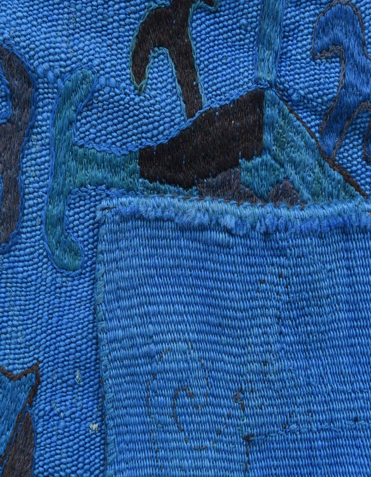 Detail image of  5' 9 x 6' 9  Hand Woven Kilim Suzani Wool Square Rug