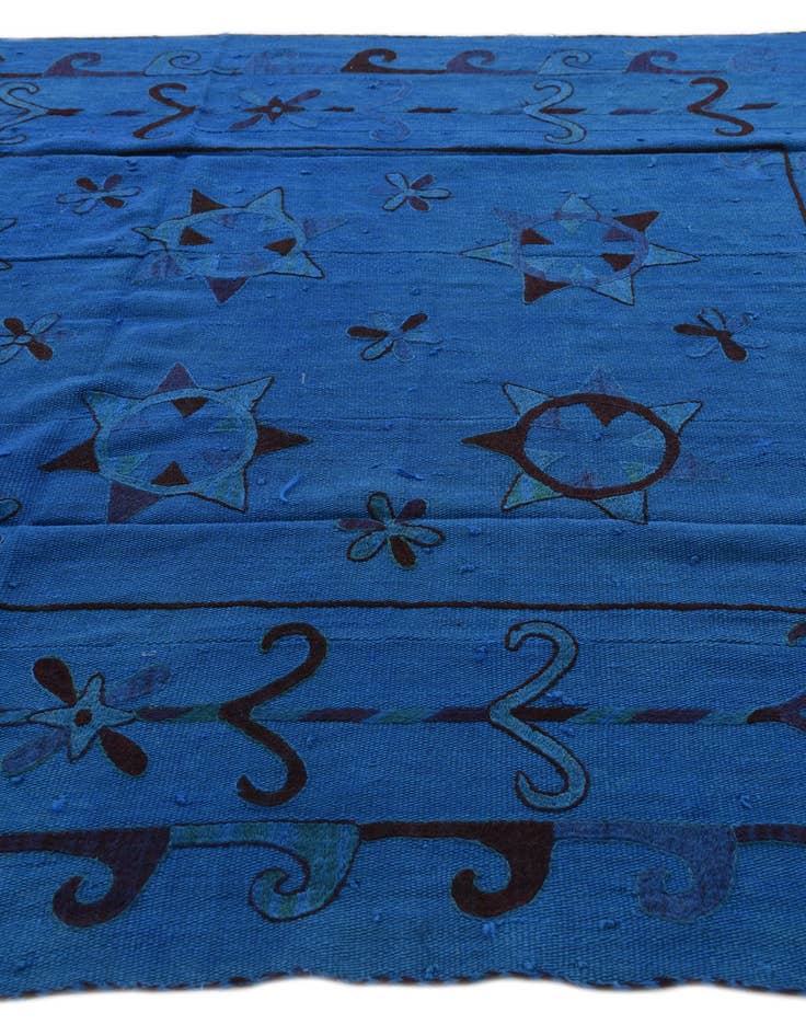 Detail image of  6' x 7' 3  Hand Woven Kilim Suzani Wool Square Rug