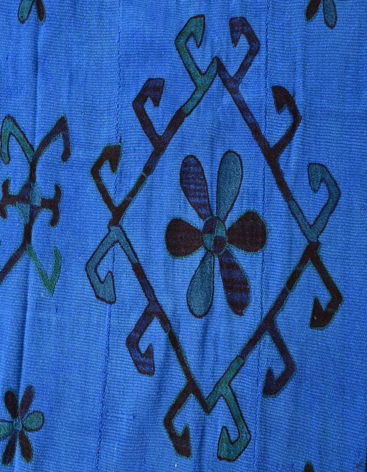 Detail image of  6' x 6' 9  Hand Woven Kilim Suzani Wool Square Rug