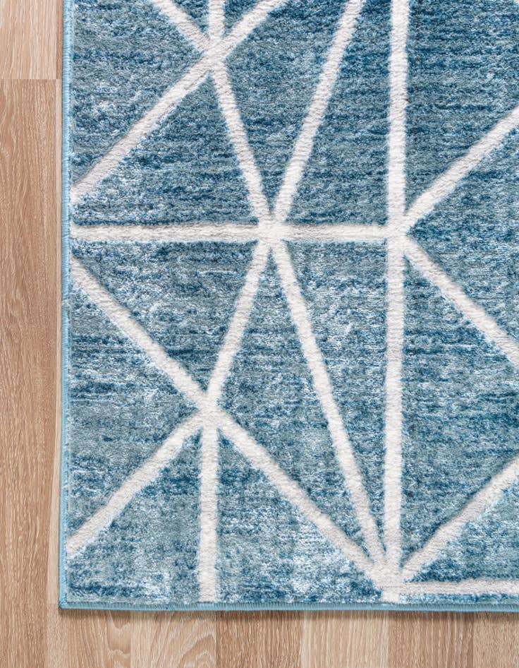 Detail image of  5' 3 x 5' 3 Lattice Trellis Square Rug