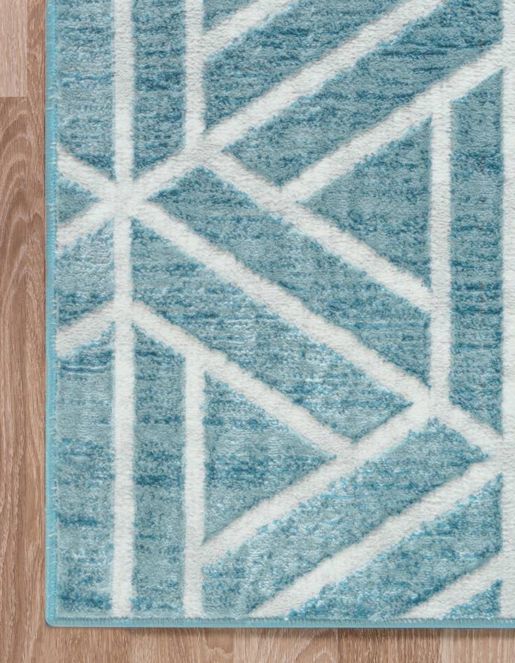 Detail image of  5' 3 x 5' 3 Lattice Trellis Square Rug