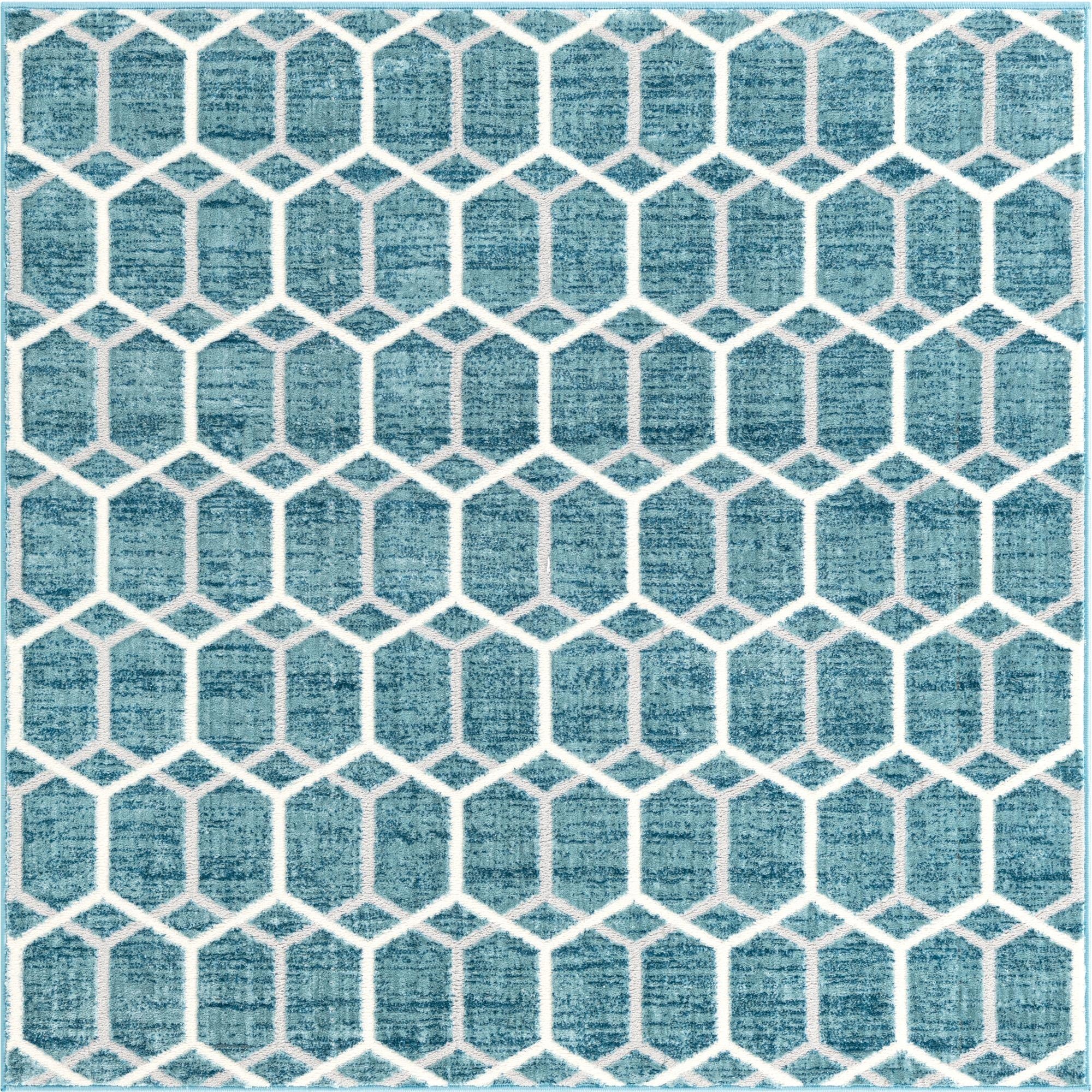  5' 3 x 5' 3 Lattice Trellis Square Rug