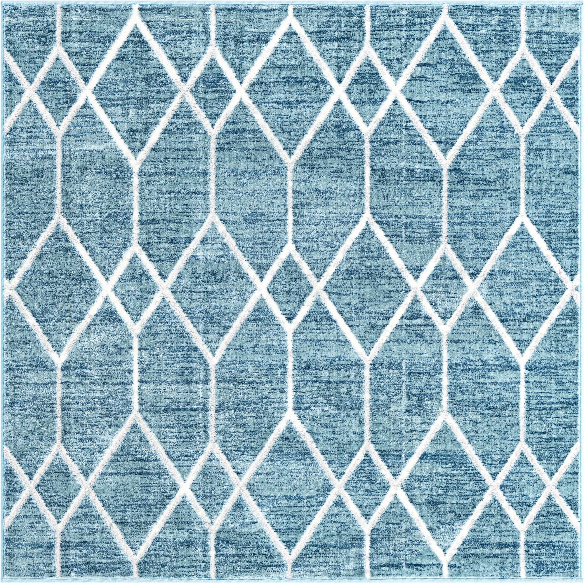  5' 3 x 5' 3 Lattice Trellis Square Rug
