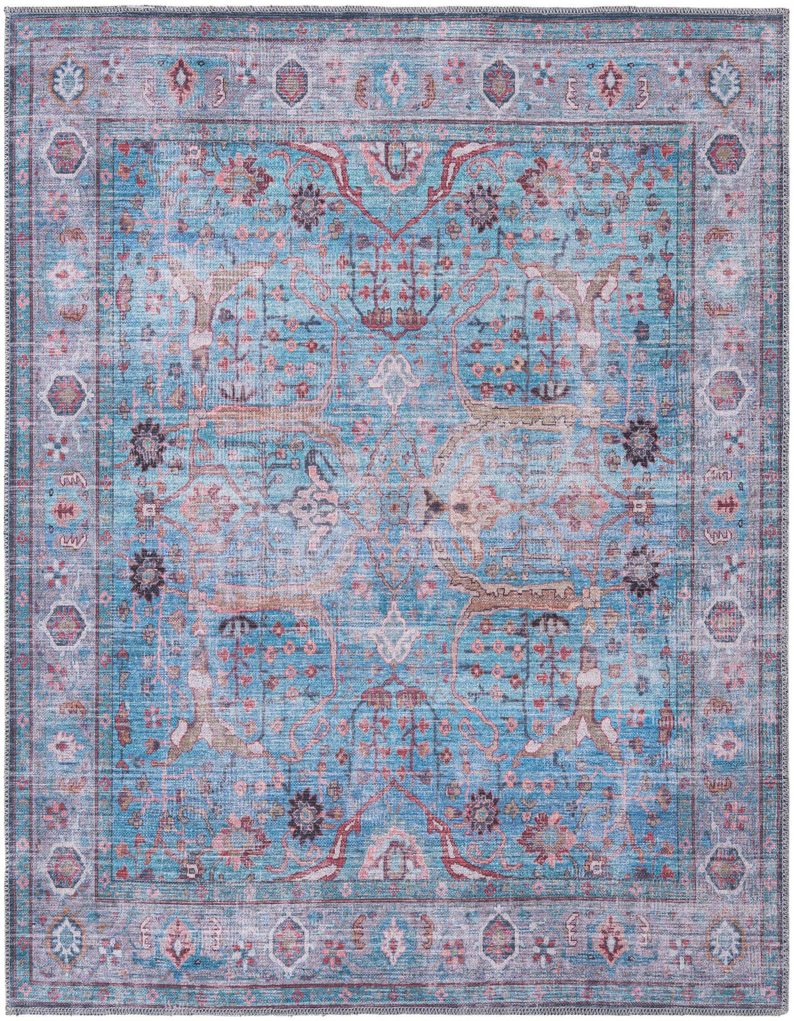 Primary image  5' 3 x 5' 3  Washable Maahru Square Rug