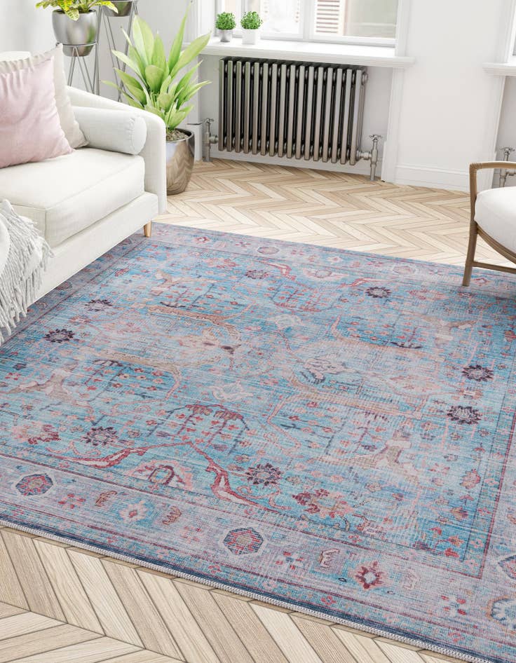 Detail image of  7' 3 x 7' 3  Washable Maahru Square Rug