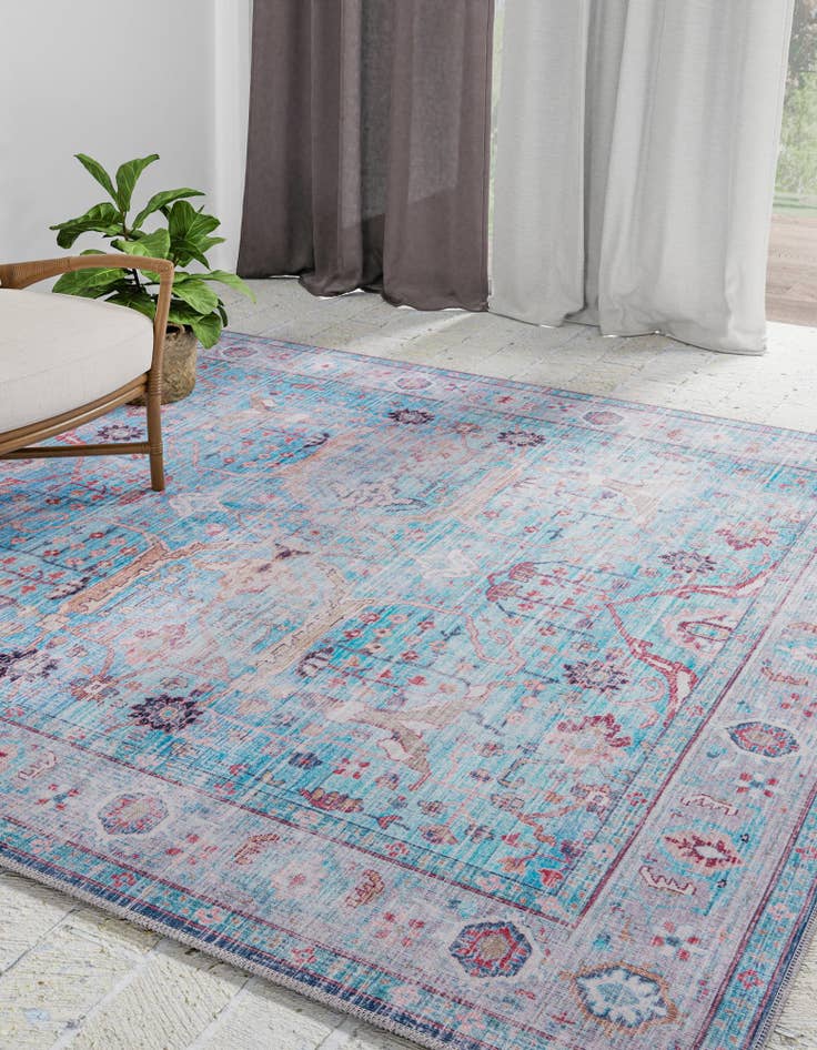 Detail image of  7' 3 x 7' 3  Washable Maahru Square Rug