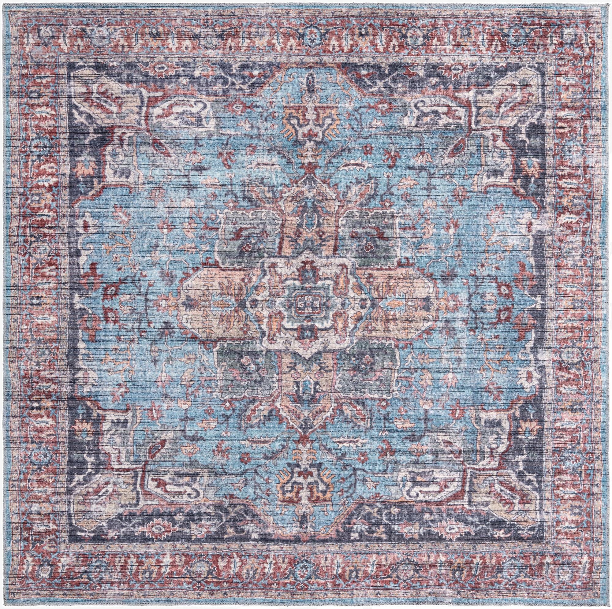  7' 10 x 7' 10  Washable Maahru Square Rug