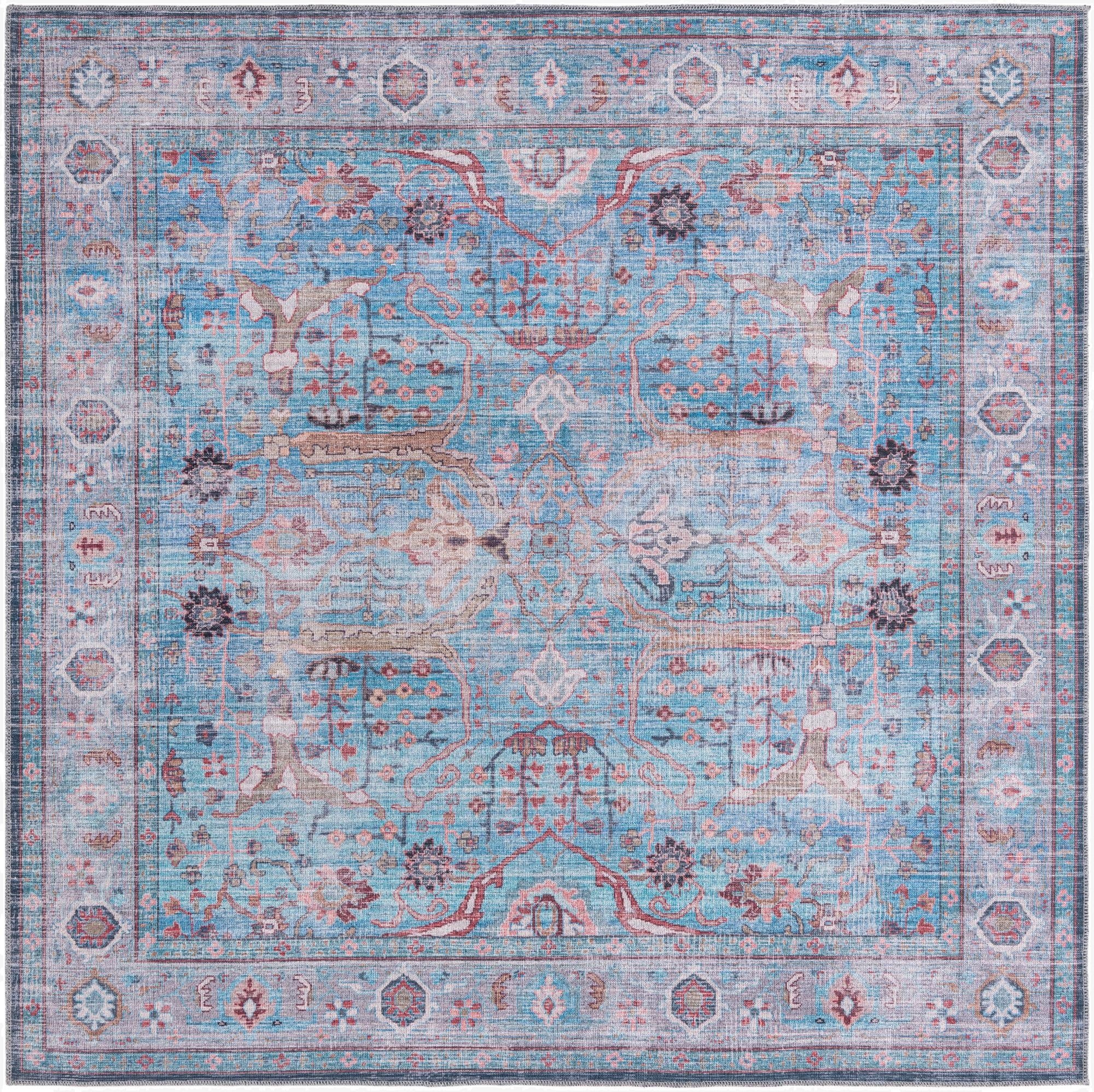  7' 10 x 7' 10  Washable Maahru Square Rug