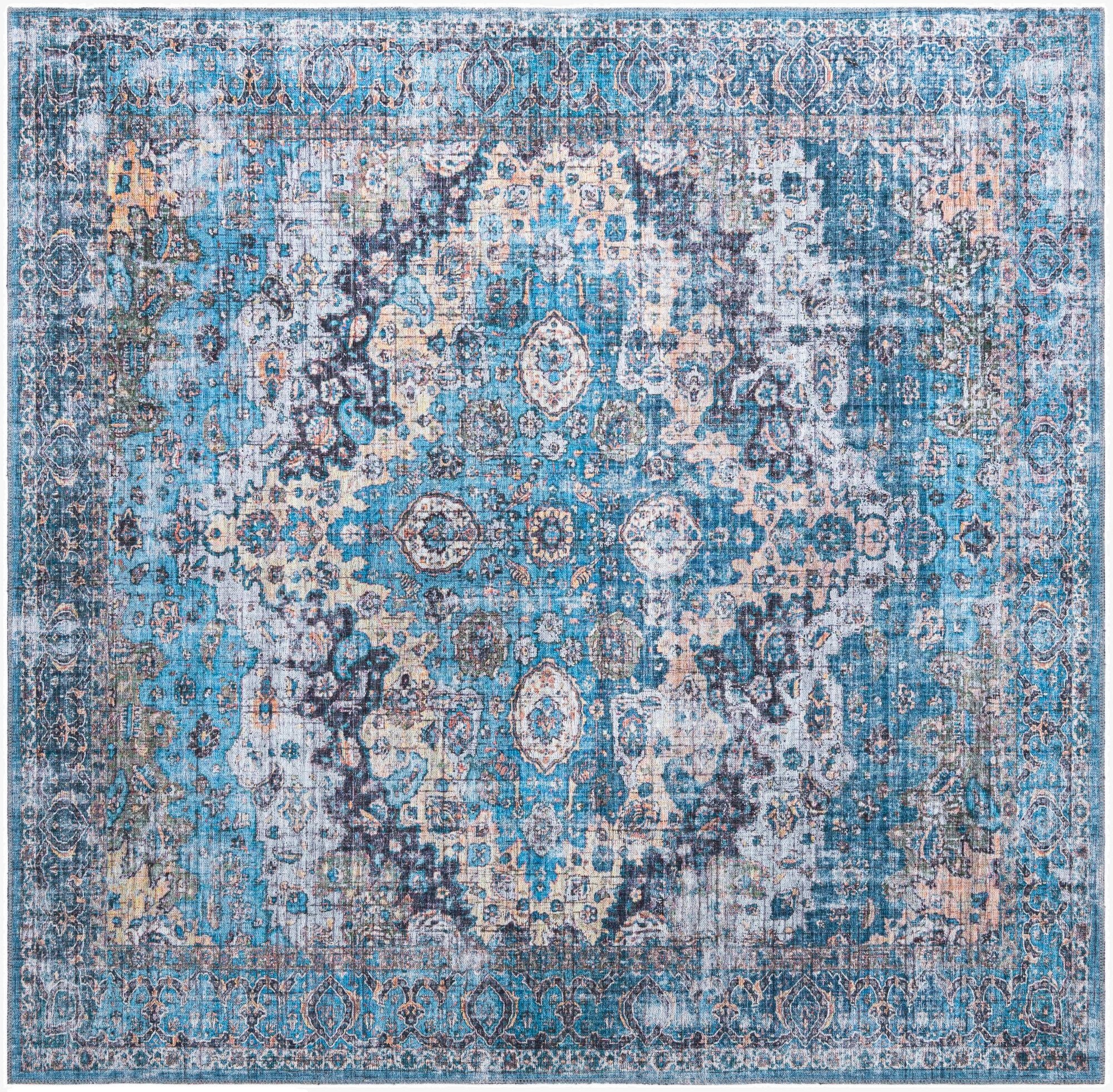  7' 10 x 7' 10  Washable Mangata Square Rug