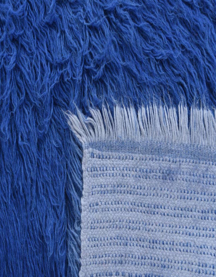 Detail image of  6' 9 x 6' 9  Hand Knotted Moroccan Wool Square Rug