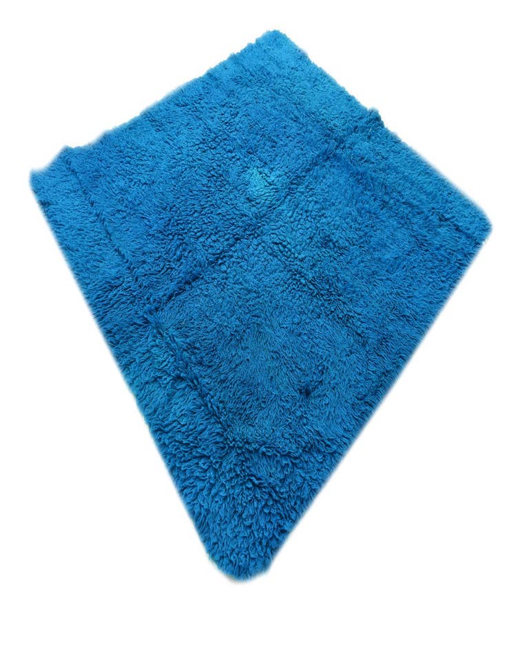 Detail image of  5' 7 x 6'  Hand Knotted Moroccan Wool Square Rug