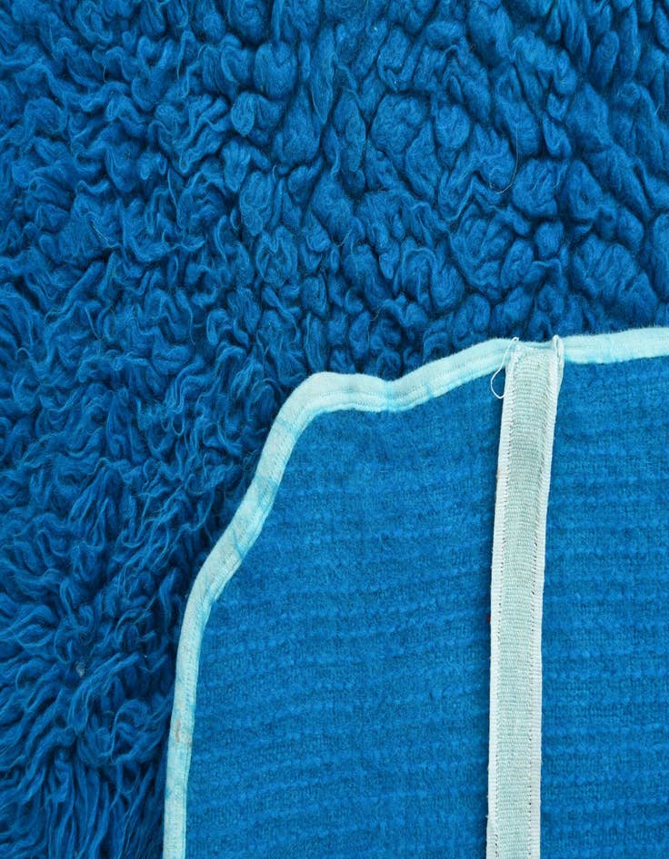 Detail image of  5' 7 x 6'  Hand Knotted Moroccan Wool Square Rug