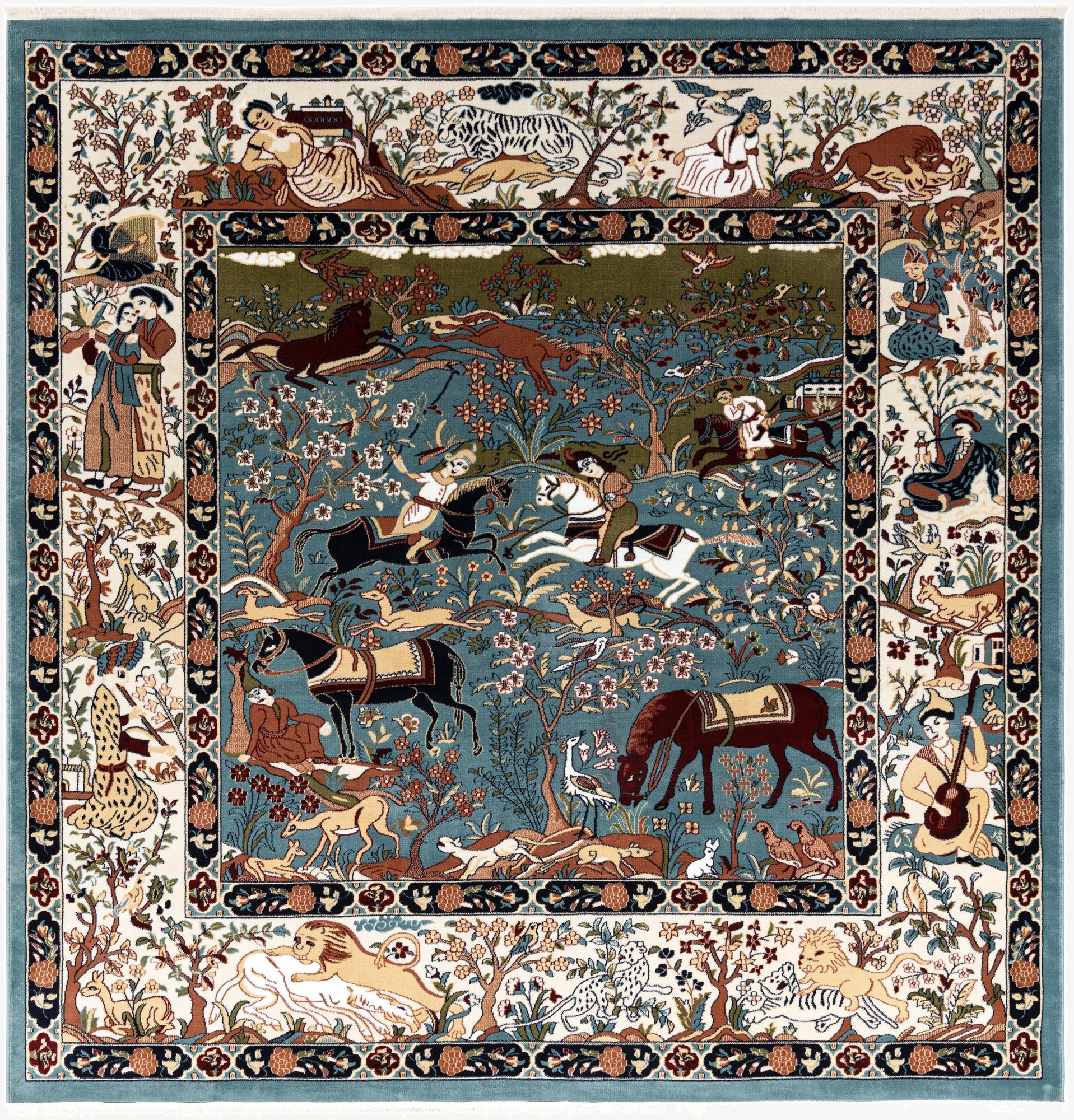 Primary image  7' 10 x 8' Nain Design Square Rug