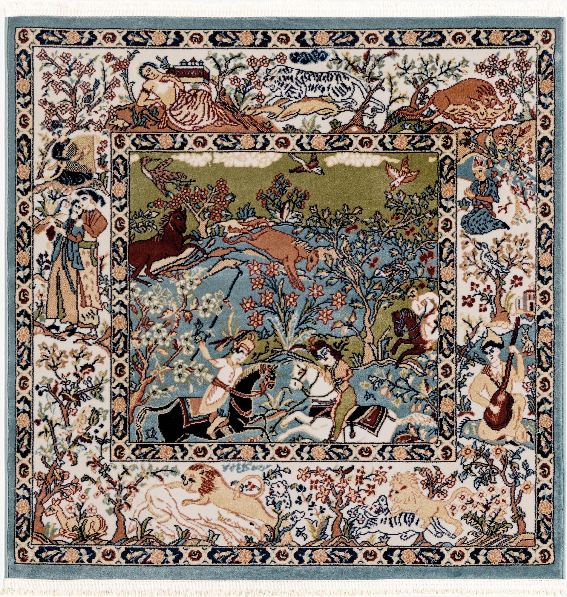 Primary image  4' x 4' Nain Design Square Rug