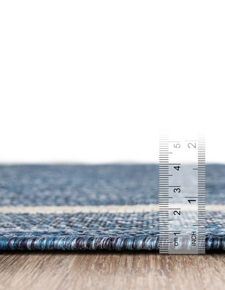 Detail image of  6' x 6'  Washable Border Indoor / Outdoor Square Rug