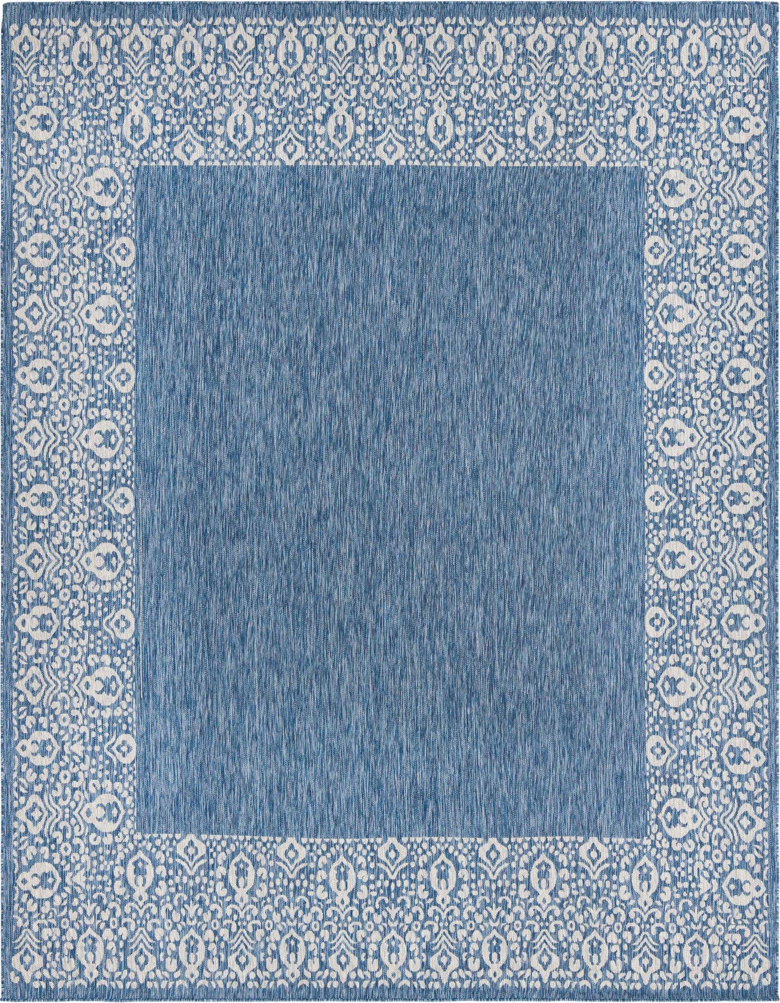 Primary image  10' 8 x 10' 8  Washable Border Indoor / Outdoor Square Rug