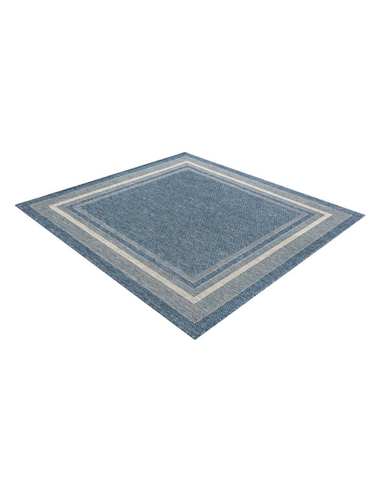 Detail image of  6' x 6'  Washable Border Indoor / Outdoor Square Rug
