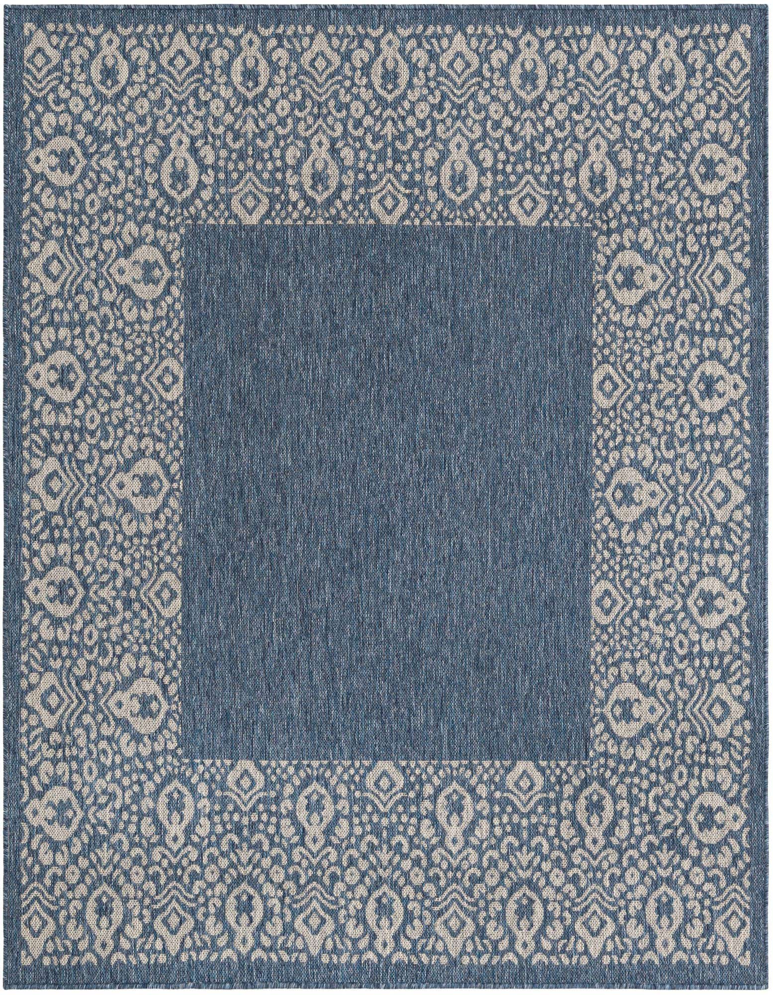 Primary image  6' x 6'  Washable Border Indoor / Outdoor Square Rug