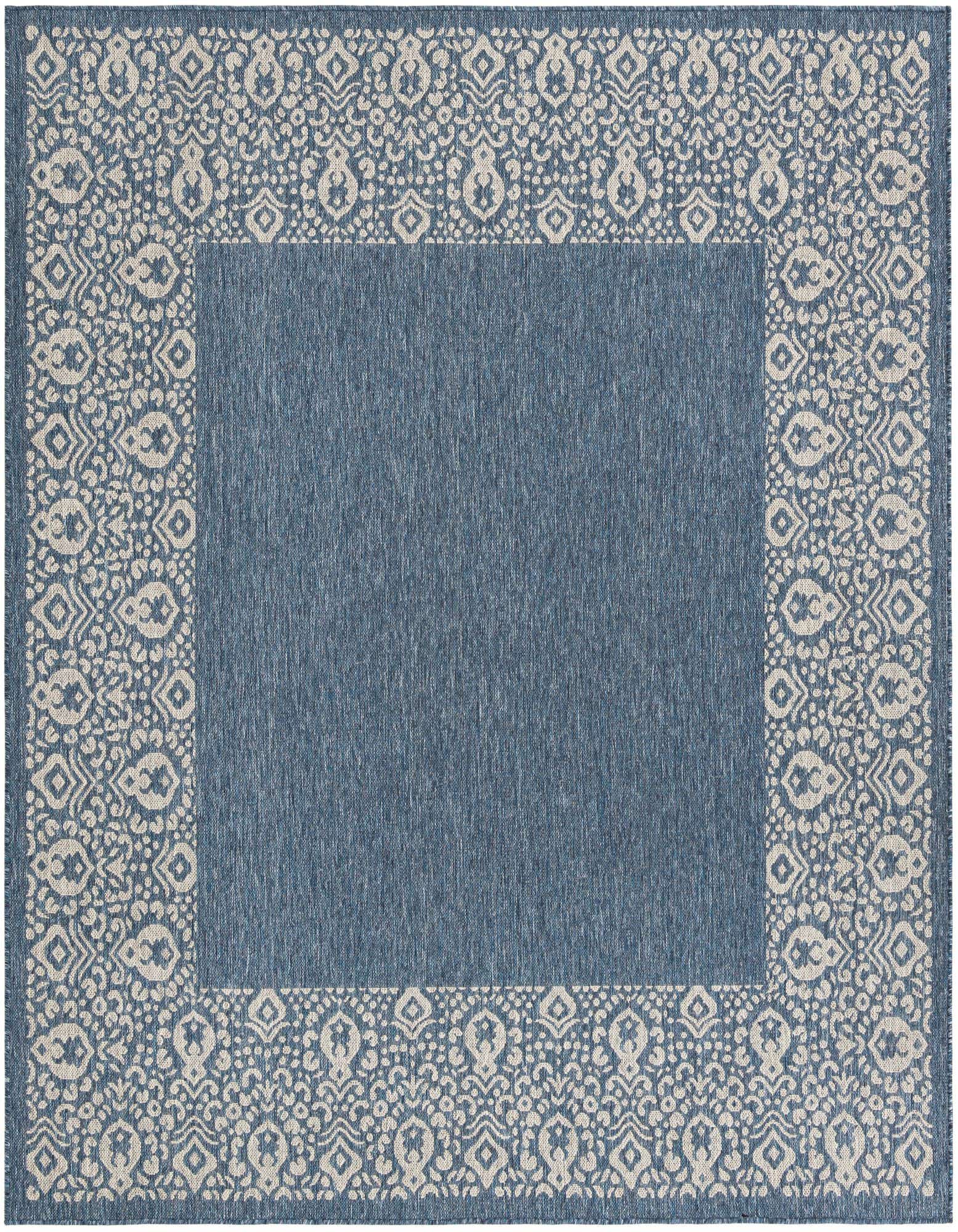 Primary image  7' 10 x 7' 10  Washable Border Indoor / Outdoor Square Rug
