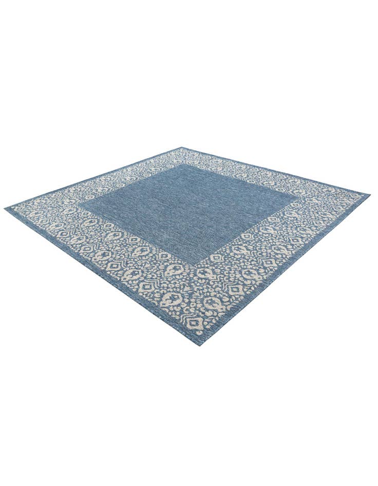 Detail image of  7' 10 x 7' 10  Washable Border Indoor / Outdoor Square Rug