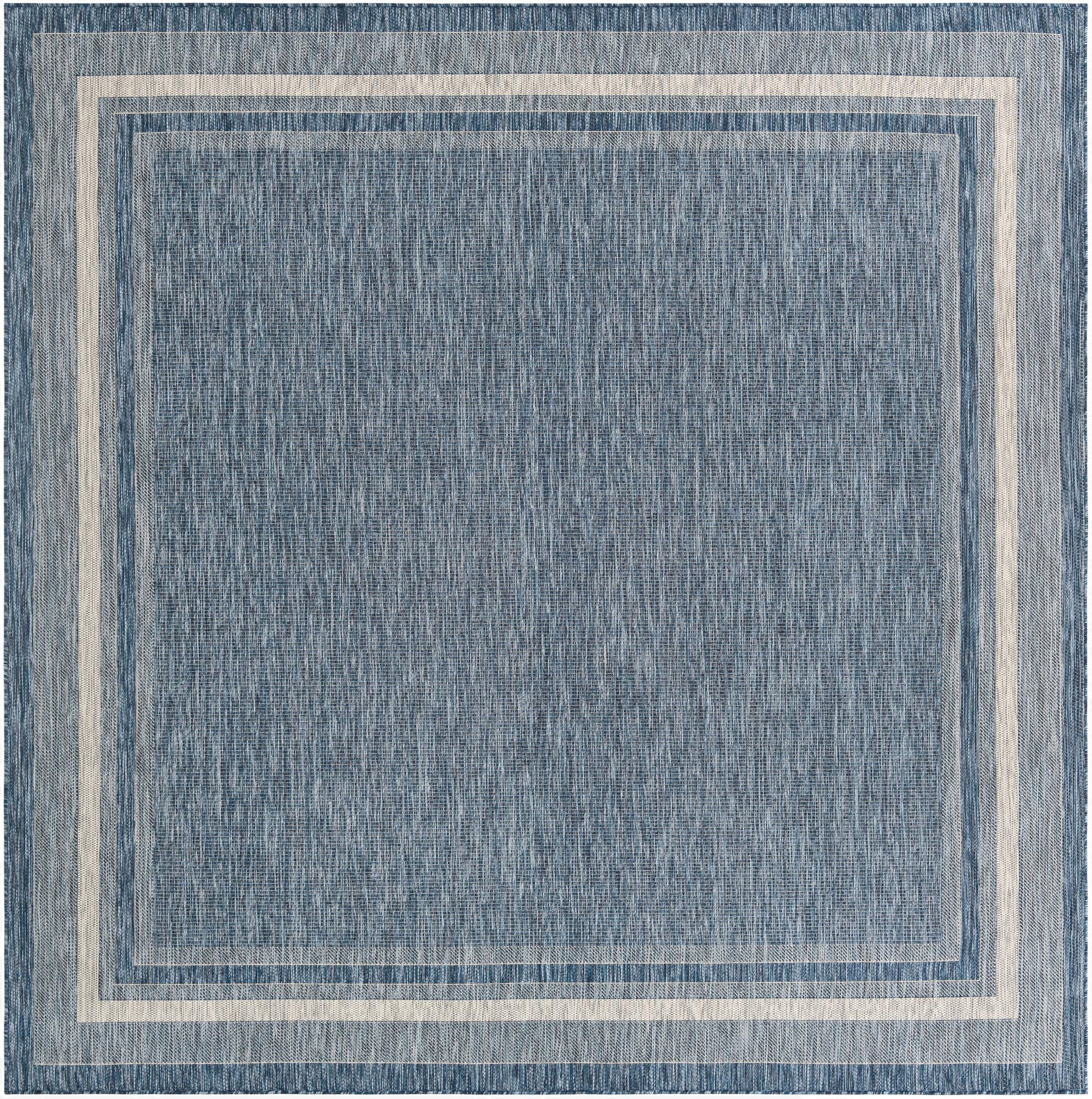  10' x 10'  Washable Border Indoor / Outdoor Square Rug