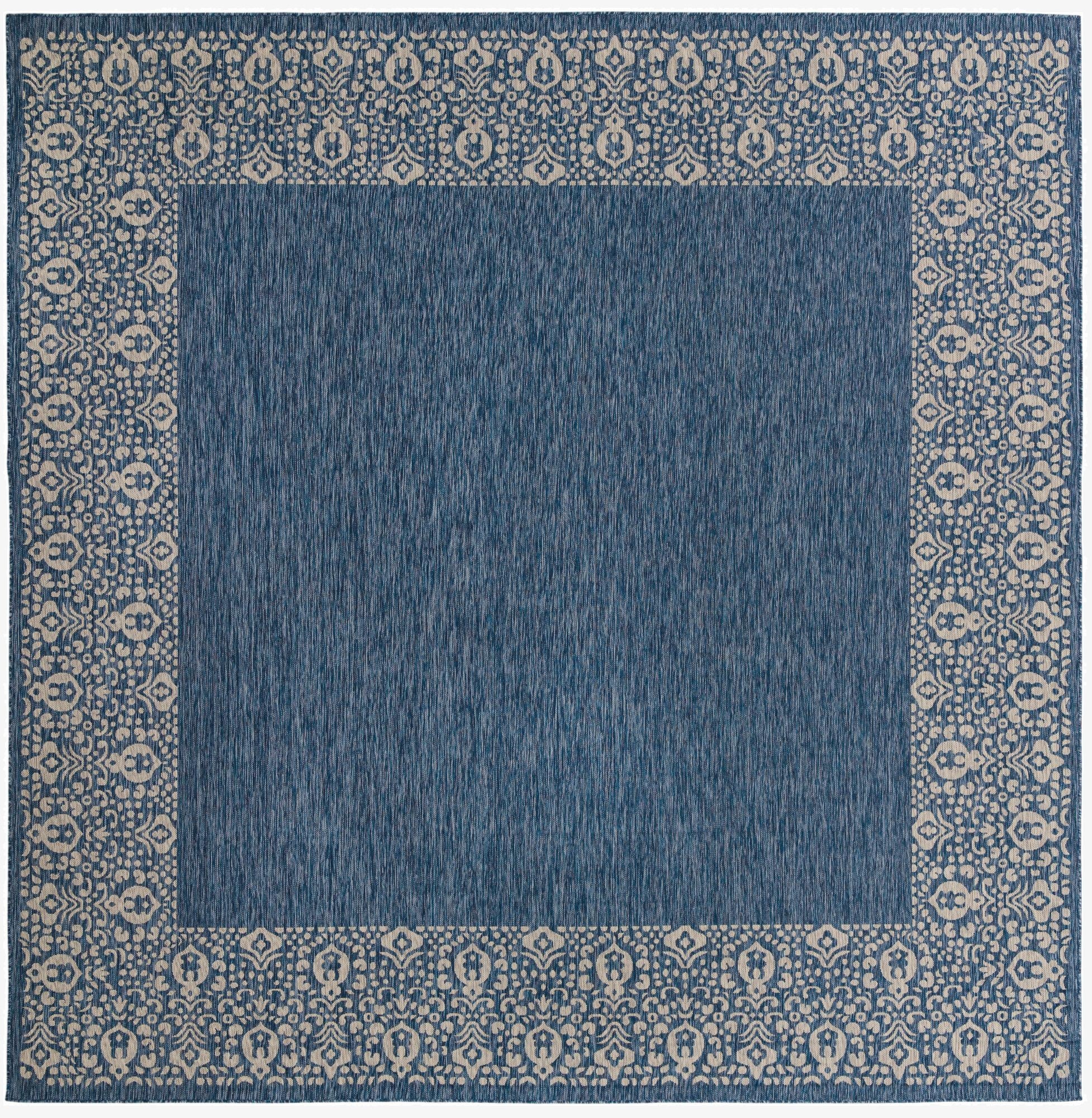  13' x 13'  Washable Border Indoor / Outdoor Square Rug
