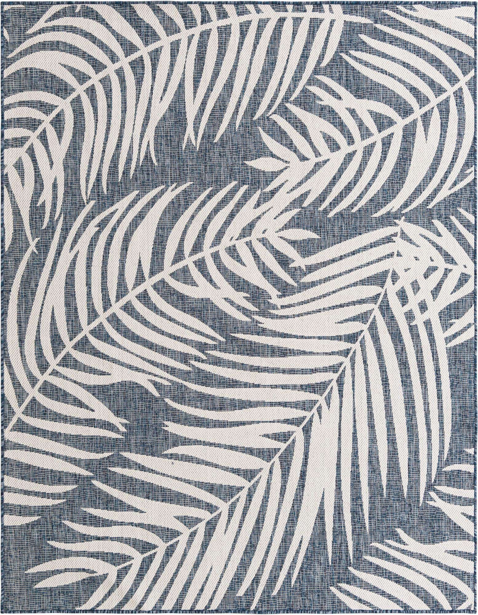 Primary image  7' x 7'  Washable Botanical Indoor / Outdoor Square Rug