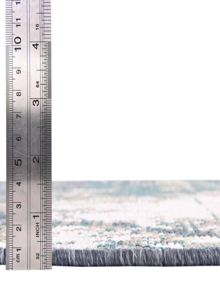 Detail image of  7' 10 x 7' 10  Washable Coastal Indoor / Outdoor Square Rug