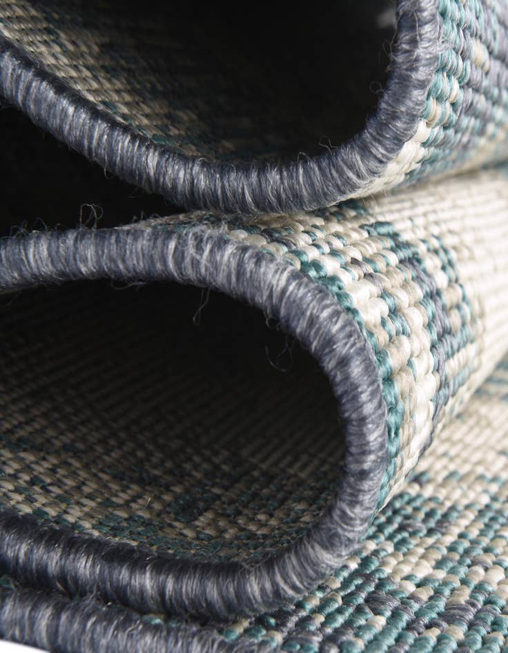 Detail image of  7' 10 x 7' 10  Washable Coastal Indoor / Outdoor Square Rug
