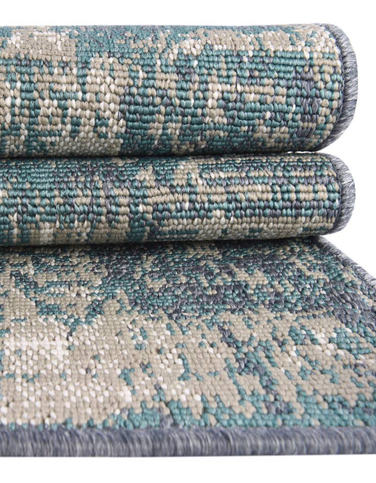 Detail image of  7' 10 x 7' 10  Washable Coastal Indoor / Outdoor Square Rug