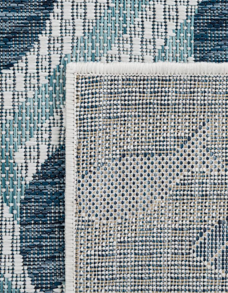 Detail image of  10' x 10'  Washable Coastal Indoor / Outdoor Square Rug