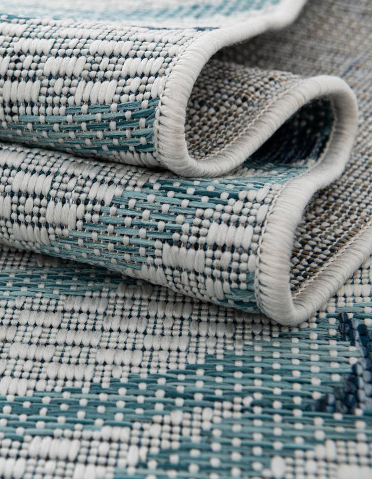 Detail image of  10' x 10'  Washable Coastal Indoor / Outdoor Square Rug
