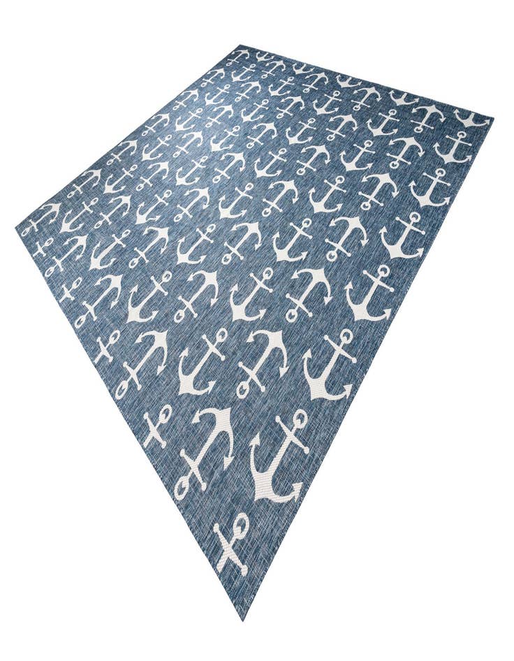 Detail image of  12' x 12'  Washable Coastal Indoor / Outdoor Square Rug