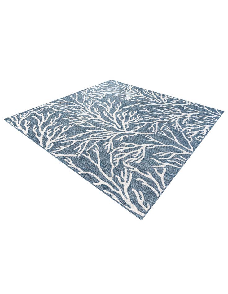 Detail image of  7' 10 x 7' 10  Washable Coastal Indoor / Outdoor Square Rug