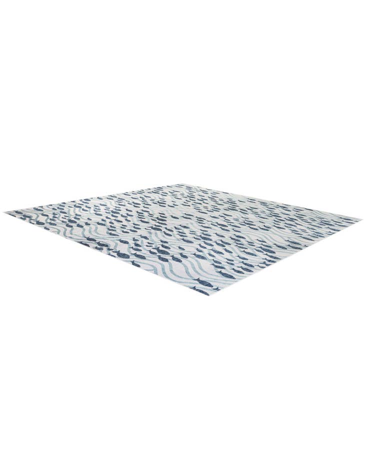 Detail image of  13' x 13'  Washable Coastal Indoor / Outdoor Square Rug