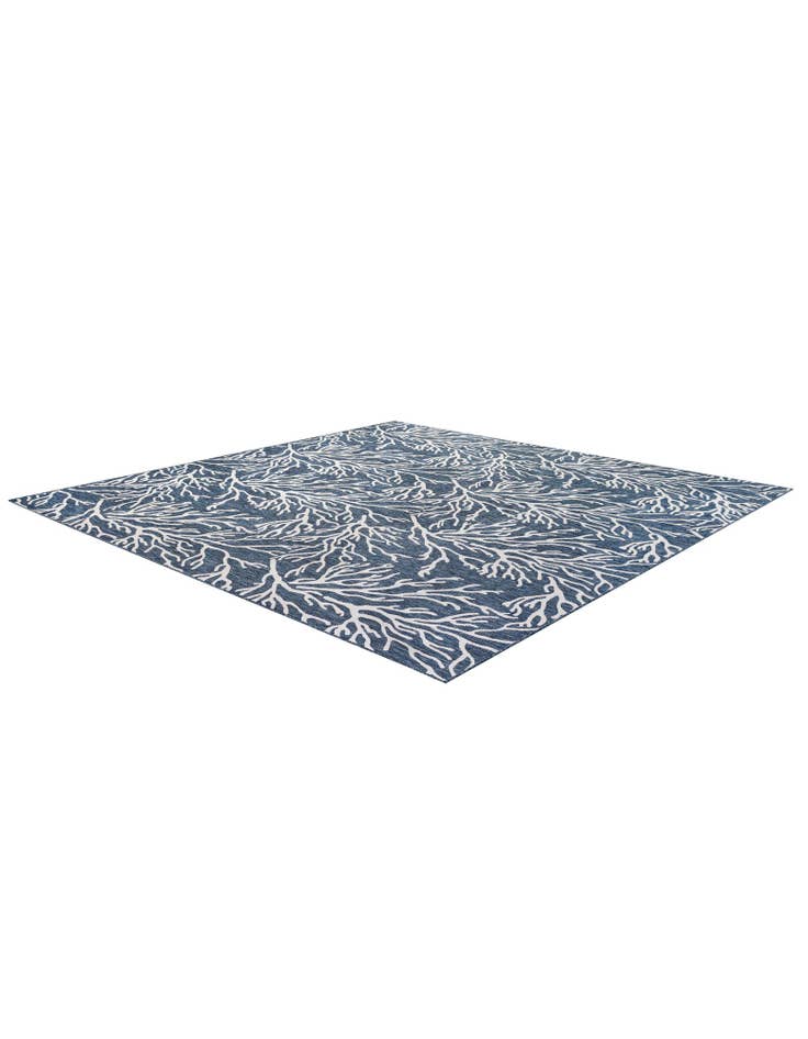 Detail image of  13' x 13'  Washable Coastal Indoor / Outdoor Square Rug