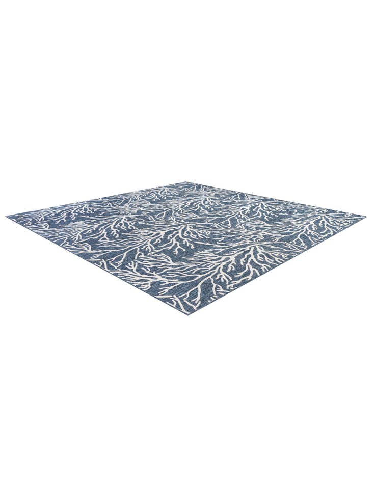 Detail image of  13' x 13'  Washable Coastal Indoor / Outdoor Square Rug