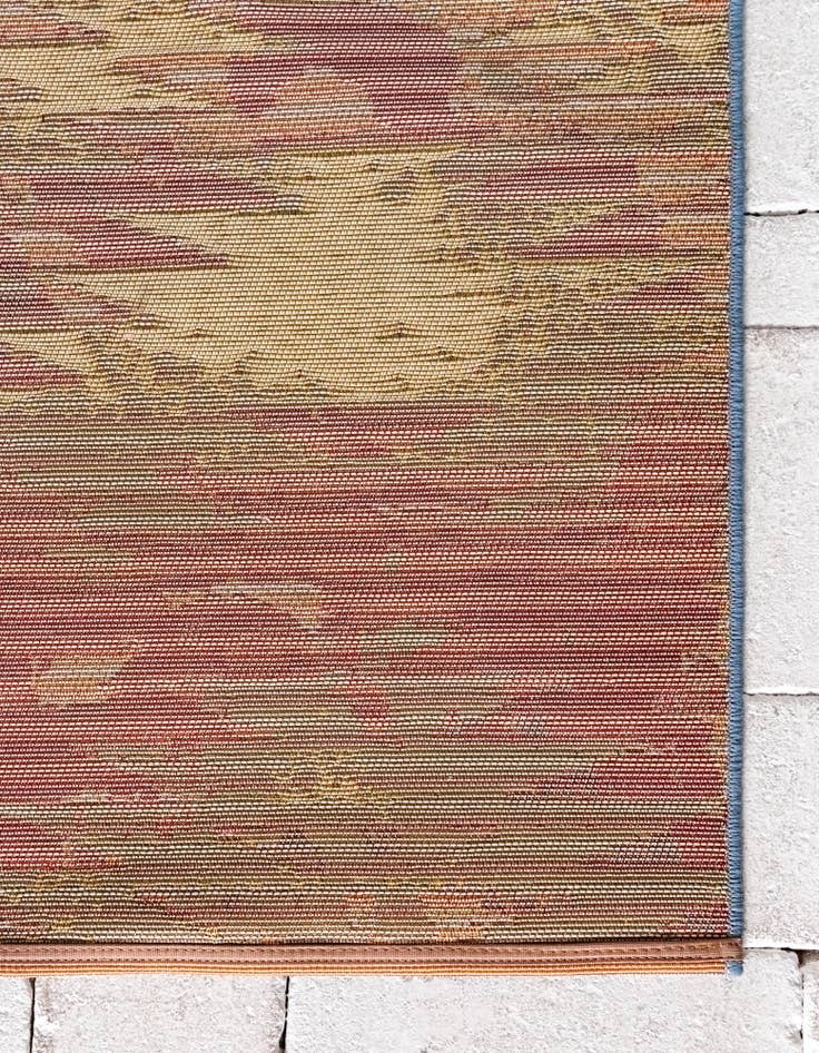 Detail image of  6' x 6'  Washable Modern Indoor / Outdoor Square Rug
