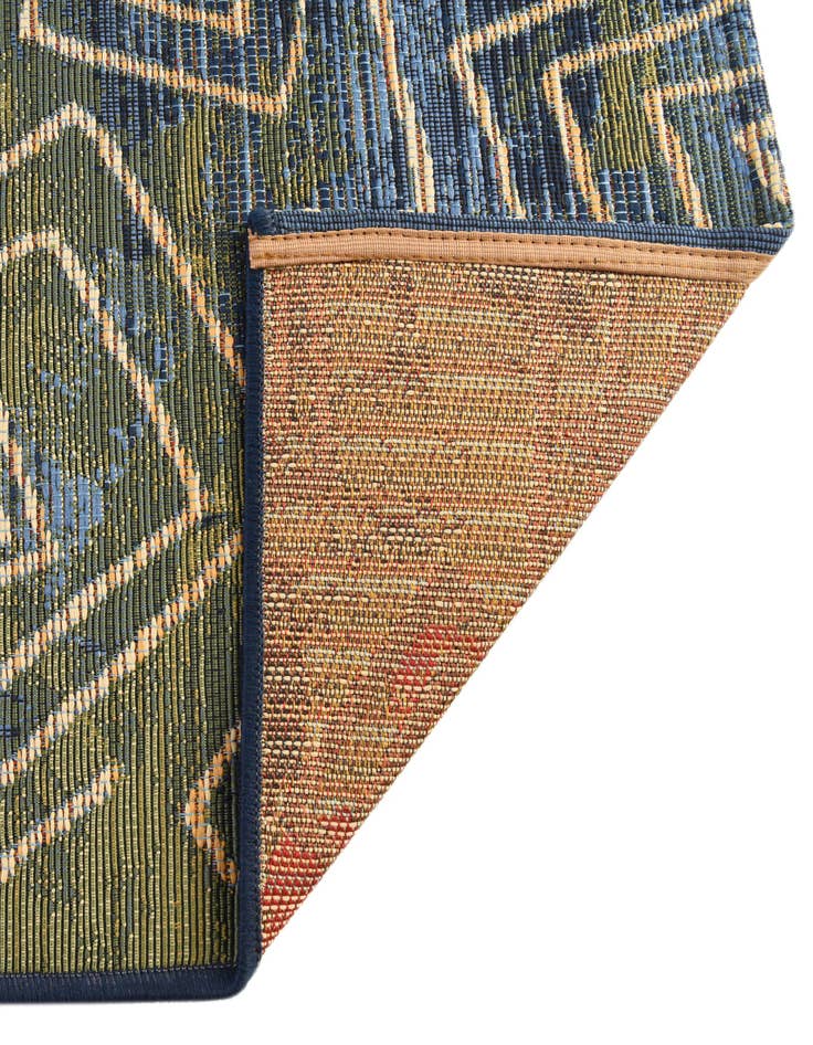 Detail image of  6' x 6'  Washable Modern Indoor / Outdoor Square Rug